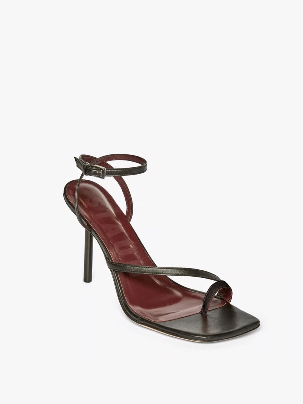 STAUD Mona Leather High-Heel Sandals